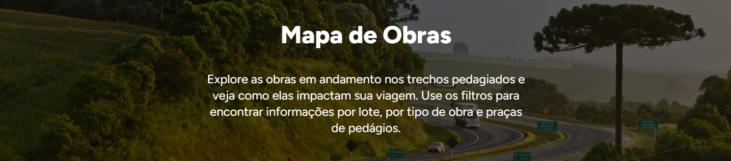 Mapa de Obras - Observatório dos Pedágios